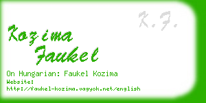 kozima faukel business card
